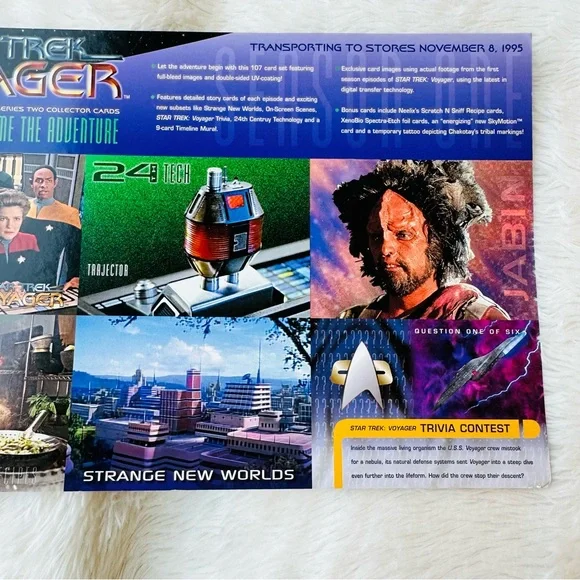💚 STAR TREK 1995 TRADING CARDS 🔥 NEXT GENERATION SEASON 1 🔥 5 UNCUT PROMO - Picture 5 of 6